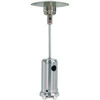 STUFA GAS GPL A FUNGO + RUOTE FLAME DOMUS - ACCIAIO KW 5/13