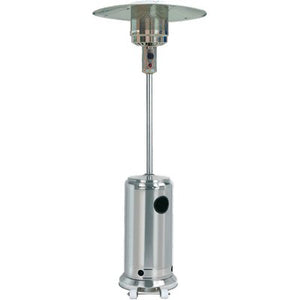 STUFA GAS GPL A FUNGO + RUOTE FLAME DOMUS - ACCIAIO KW 5/13