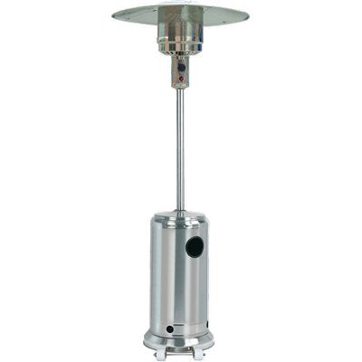 STUFA GAS GPL A FUNGO + RUOTE FLAME DOMUS - ACCIAIO KW 5/13