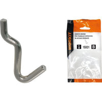 GANCIO UNCINO ACCIAIO SELF WORKIT - X PANNELLO ESPOSITIVO CROM NÂ° 1 MM 15X31 CF=PZ 10- 5 confezioni