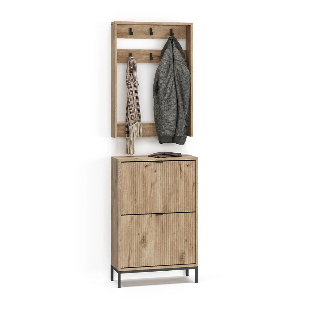 Vicco Armadio da ingresso Quercia vichinga 60 x 92 cm Set, 2 parti