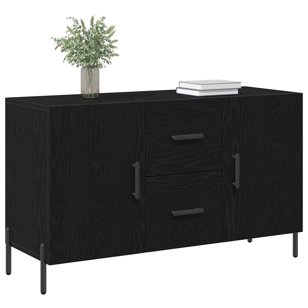 Credenza Rovere Nero 100 x 36 x 60 cm Legno multistrato 862958