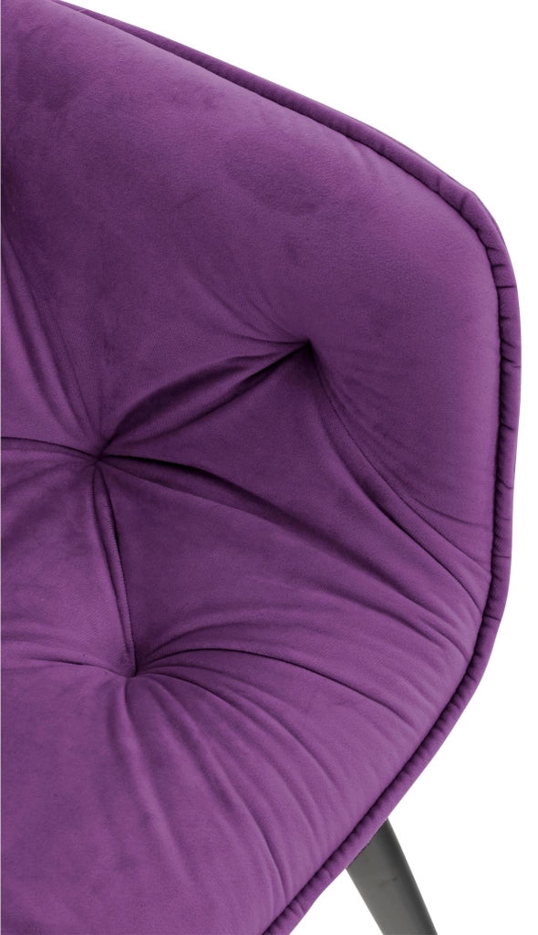 Sedia Tanna in velluto viola