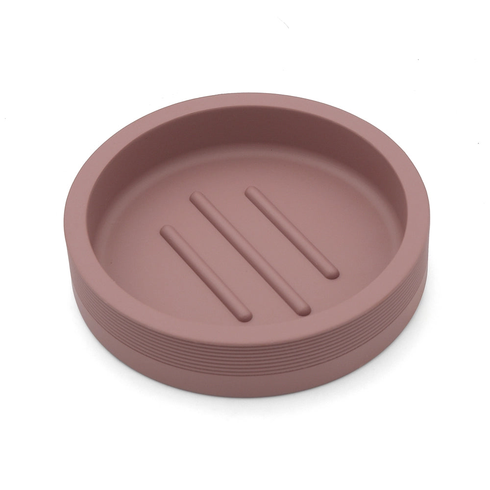 Set accessori bagno 4 pezzi in poliresina terracotta Marica