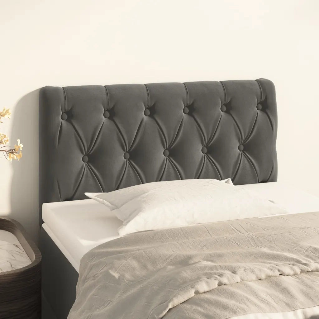 Testiera | Testata Grigio Scuro 80x7x78/88 cm in Velluto
