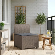 Divano da esterno-Divano da Giardino a 1 Posto con Cuscino Aspetto Rattan PP 579411