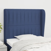 Testiera ad Orecchio-Testata con Orecchie Blu 93x23x118/128 cm in Tessuto 883132