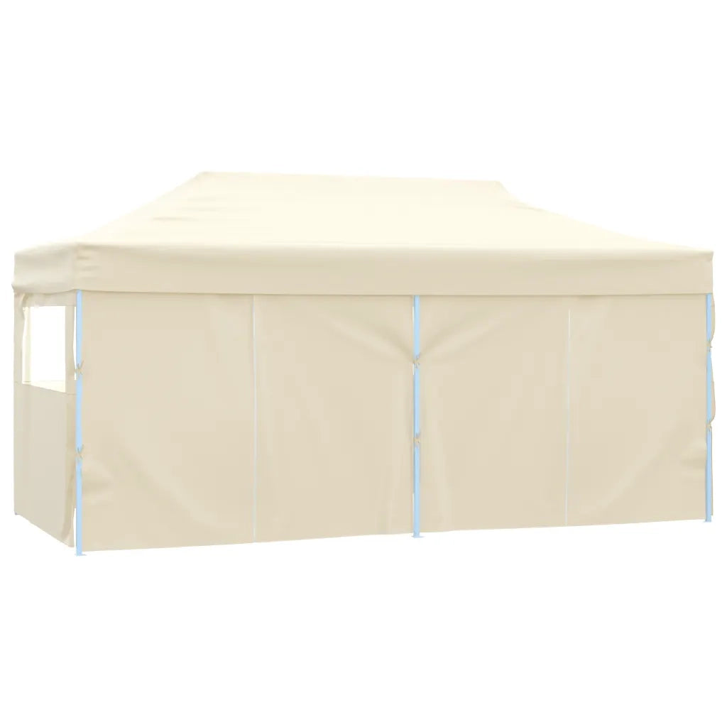Gazebo Professionale Pieghevole con 4 Pareti 3x6m Acciaio Crema cod mxl 43242