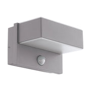Applique Esterno Moderna Azzinano Metallo Argento Policarbonato Bianco Led