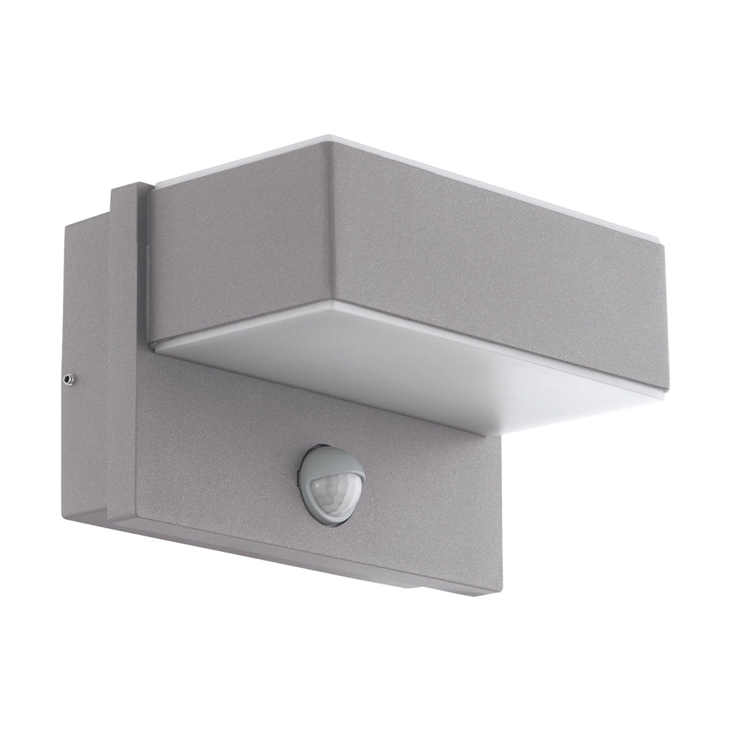Applique Esterno Moderna Azzinano Metallo Argento Policarbonato Bianco Led