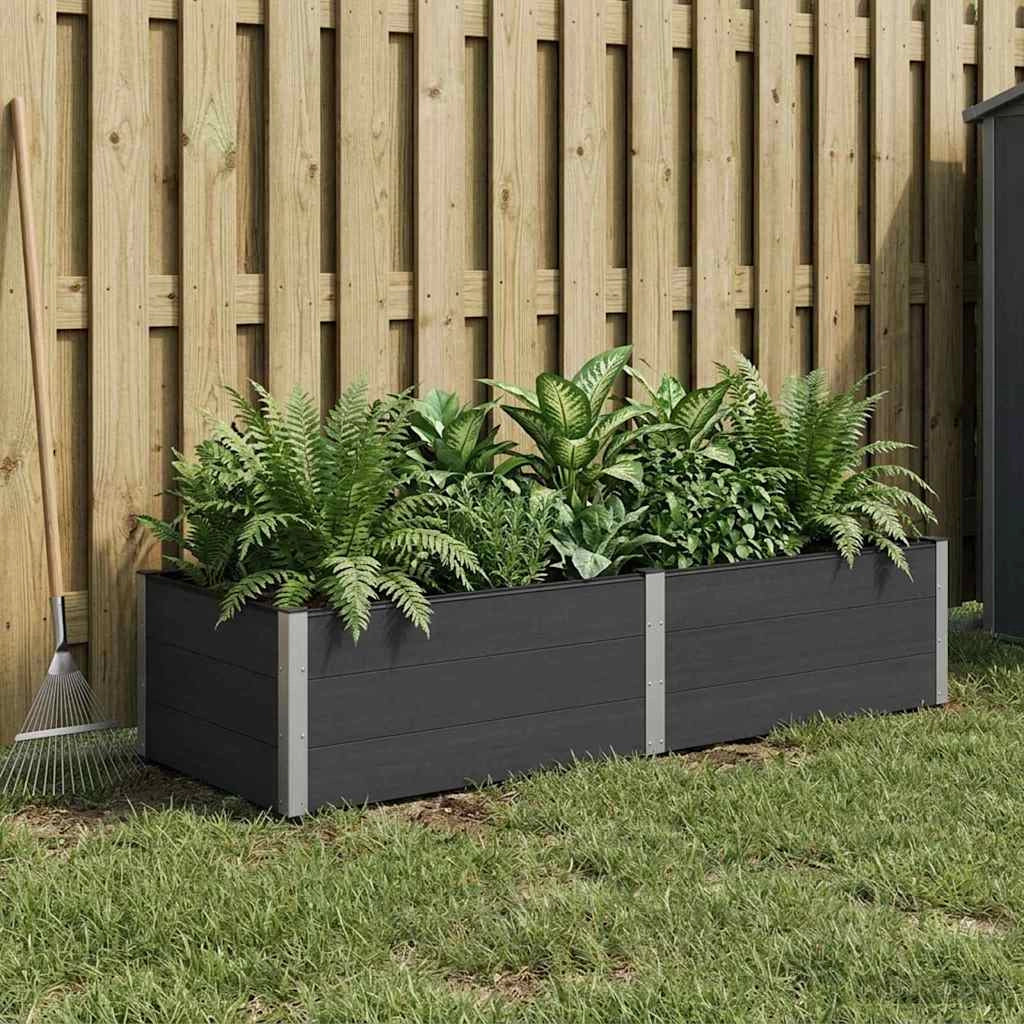 Letto rialzato da giardino Nero 250 x 100 x 54 cm 42038990