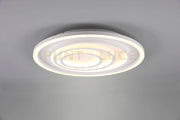 KAGAWA PLAFONIERA LED 40W 5000lm, 2700 - 6000K BIANCA TONDA CERCHI CON TELECOMANDO MULTIFUNZIONE D.50CM  DIMMERABILE