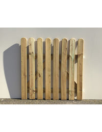 Cancello steccato in legno recinzione 100 x 80 cm 6 lamelle 15x90 mm in pino impregnato