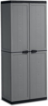 Armadio portascope Keter Jolly esterno interno 68x39x166 cm Grigio con ripiani regolabili