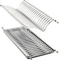 Scolapiatti e scolabicchieri in acciaio inox con vaschetta – 60 cm