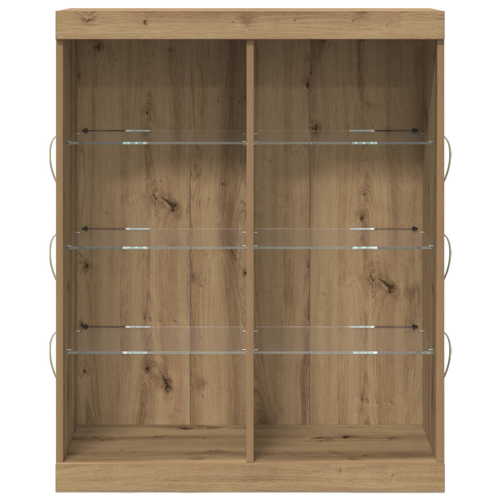 Sideboard con luci LED Rovere Artigianale 41x37x100 cm