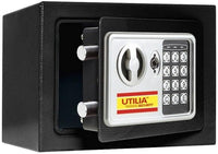 Cassaforte elettronica Utilia Security con combinatore e chiave – 230x170x170 mm