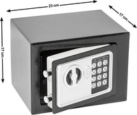 Cassaforte elettronica Utilia Security con combinatore e chiave – 230x170x170 mm