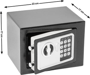 Cassaforte elettronica Utilia Security con combinatore e chiave – 230x170x170 mm