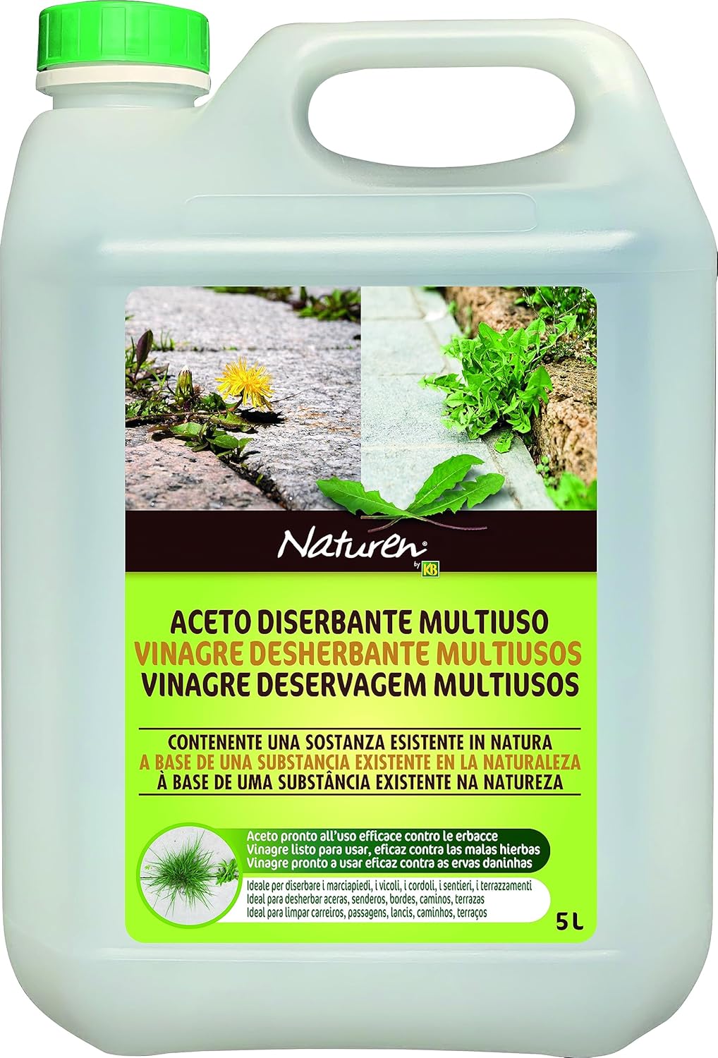 Diserbante naturale all’acido acetico concentrato Naturen KB – Tanica 5 litri