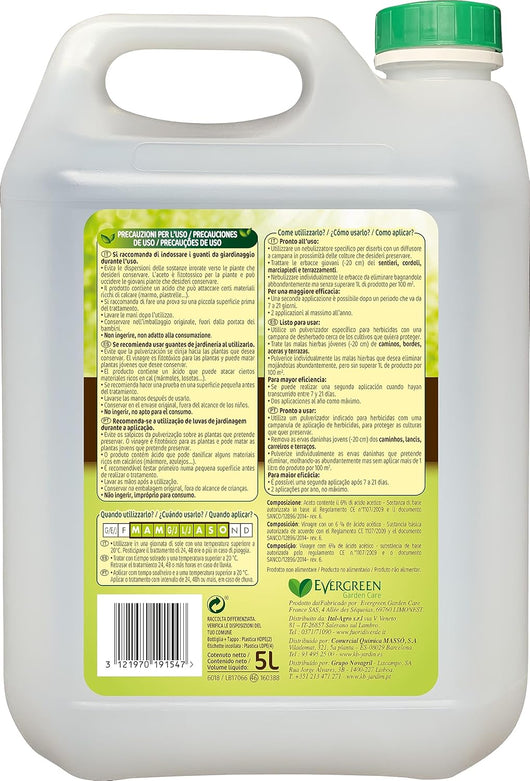 Diserbante naturale all’acido acetico concentrato Naturen KB – Tanica 5 litri