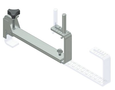 Montagradini per scale regolabile 270-450 mm in acciaio zincato