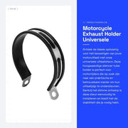 Sostegno per Silenziatore a Uscita Universale a Mezza Circonferenza - Supporto per Silenziatore di Uscita - Supporto per Tubo - Fissaggio Facile - Dimensioni 32x2,7 cm - Beugola per Uscita