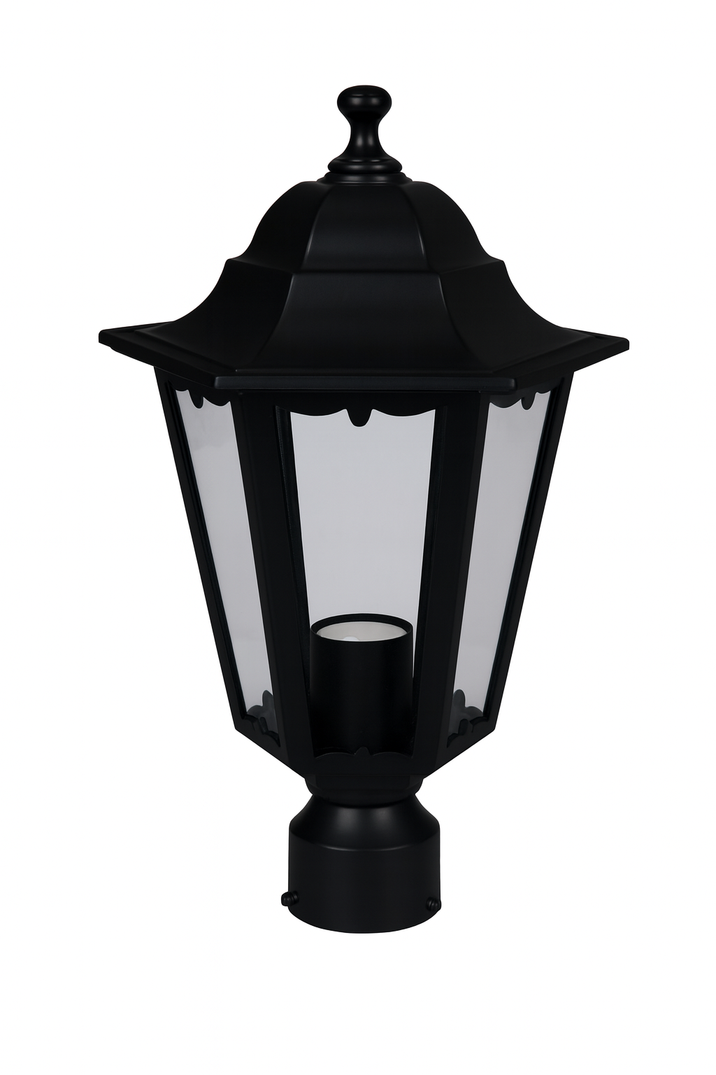 Lanterna da palo modello Berlino Ø60 mm – 60W IP44 – 192x192x356 mm – Nero – Syntesy