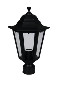 Lanterna da palo modello Berlino Ø60 mm – 60W IP44 – 192x192x356 mm – Nero – Syntesy
