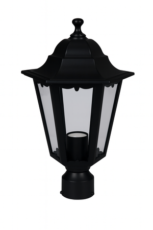 Lanterna da palo modello Berlino Ø60 mm – 60W IP44 – 192x192x356 mm – Nero – Syntesy