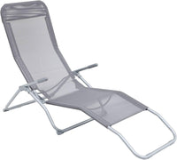 Lettino a dondolo Rocking in ferro con tessuto textilene – 59x103x160 cm – Vette