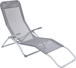 Lettino a dondolo Rocking in ferro con tessuto textilene – 59x103x160 cm – Vette