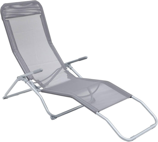 Lettino a dondolo Rocking in ferro con tessuto textilene – 59x103x160 cm – Vette