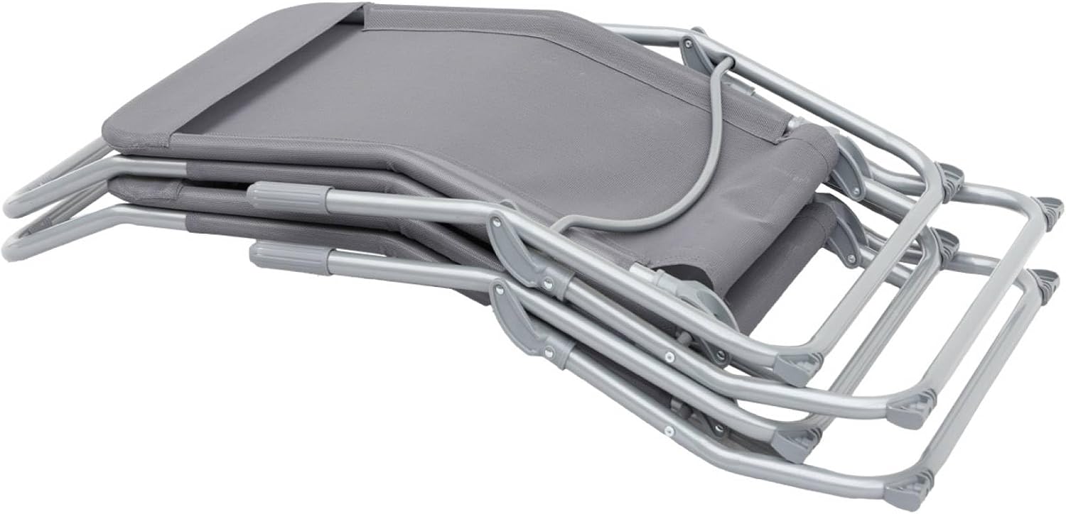 Lettino a dondolo Rocking in ferro con tessuto textilene – 59x103x160 cm – Vette