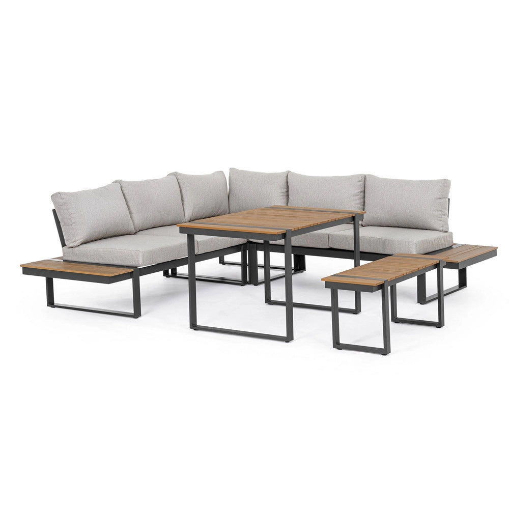 Set da Giardino Angolare Salottino con Divano Esterno Moderno Sven Bizzotto
