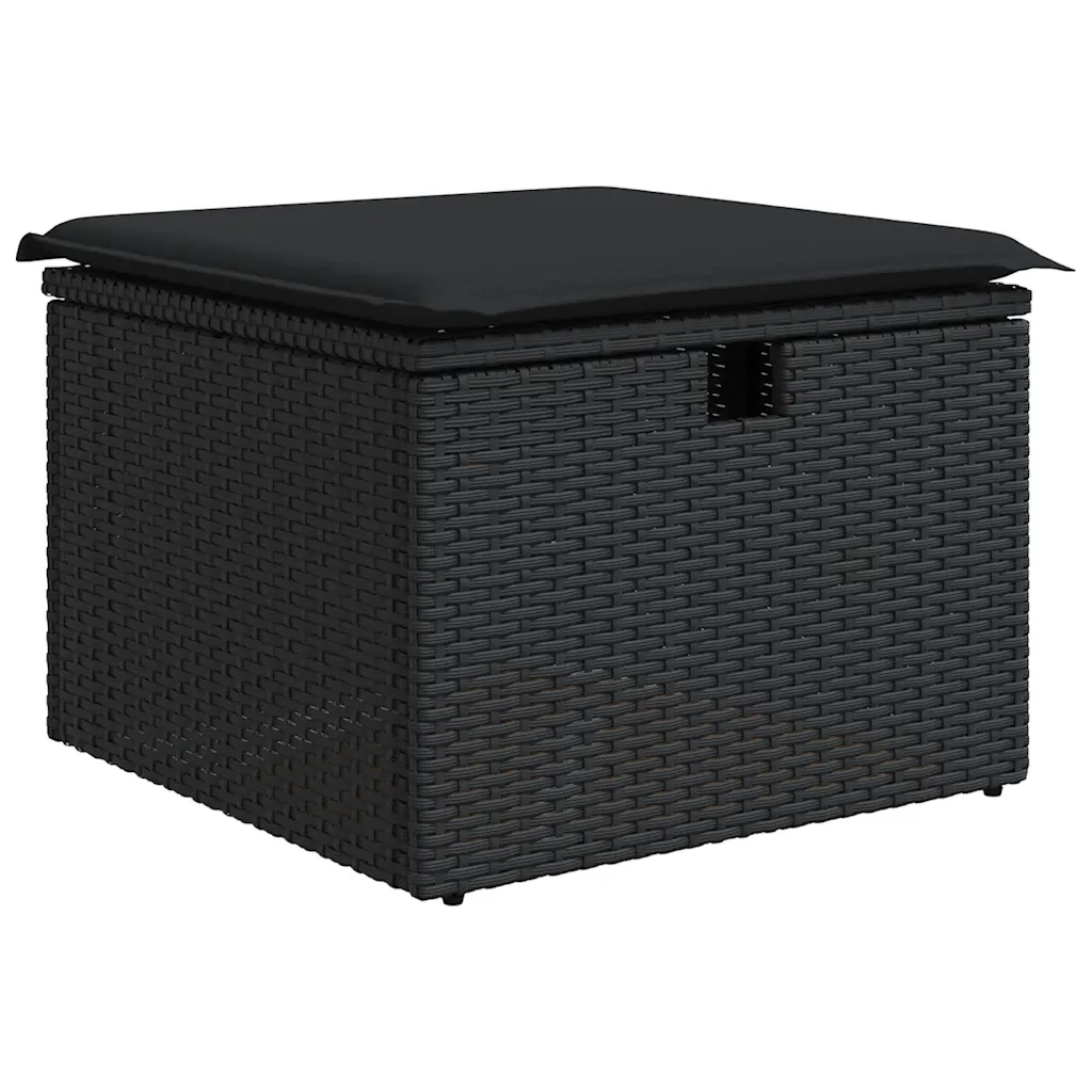 Set Divani da Giardino con Cuscini 7pz Nero Polyrattan 3327855