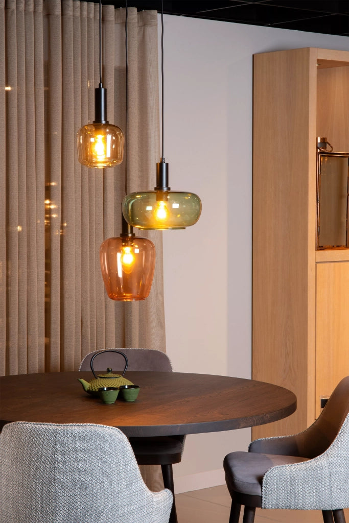 Lampada a sospensione Lucide Ilona 3xE27 vetro multicolor
