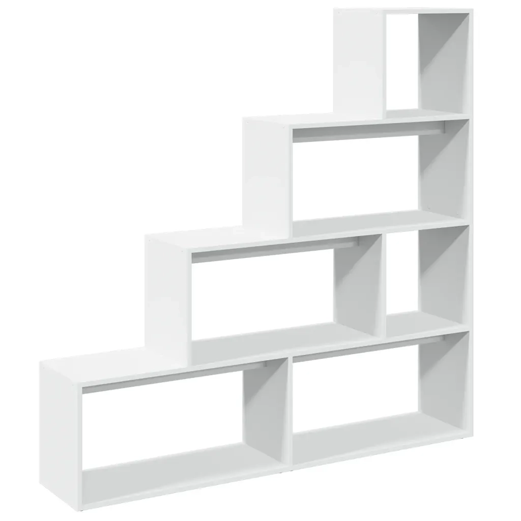 vidaXL Libreria Divisorio 4 Ripiani Bianca 143,5x29x143,5cm Truciolato