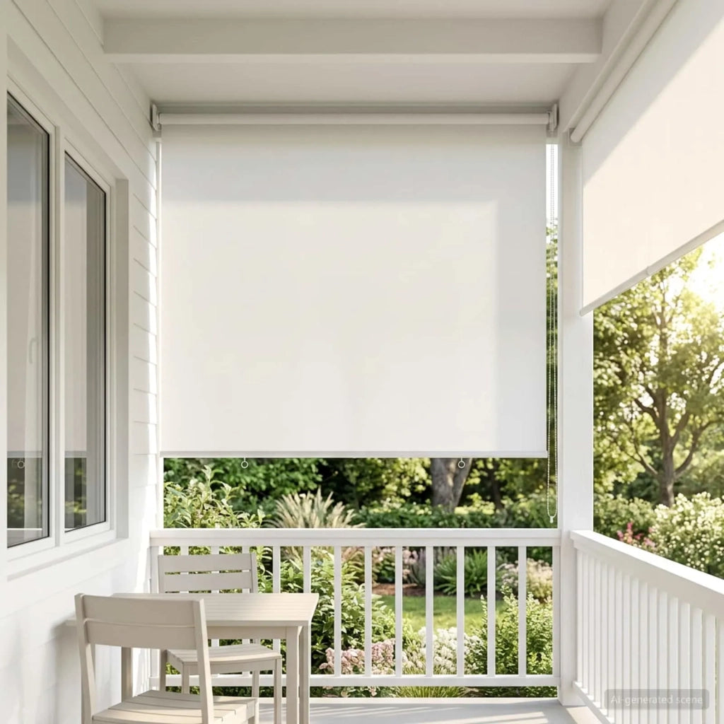 Voletta a rullo con protezione UV Bianco 140 x 140 cm