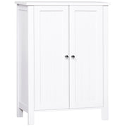 Mobile da Bagno Salvaspazio con 2 Ante e Ripiani ¨C Zephmum ¨C Bianco 60x30x80 cm