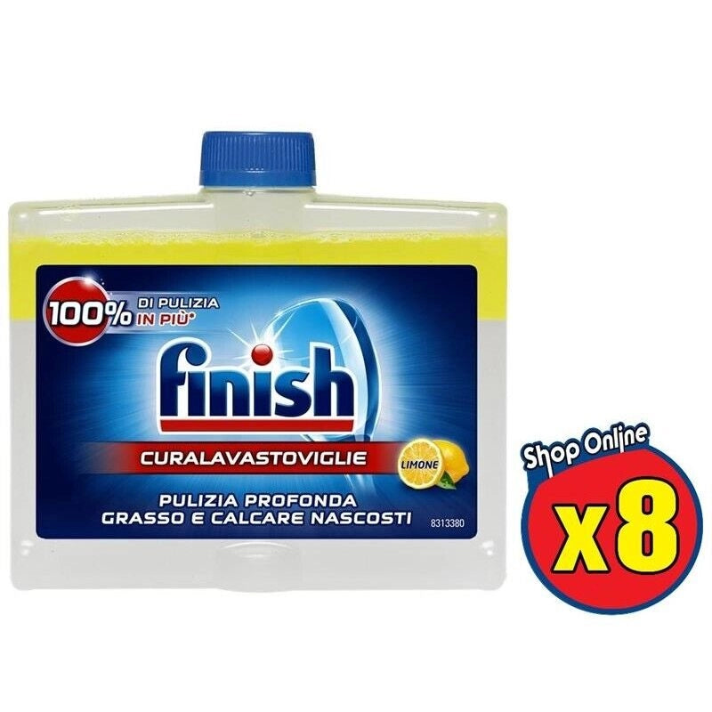 8 FINISH CURA LAVASTOVIGLIE IGIENIZZANTE LIMONE 250 ML