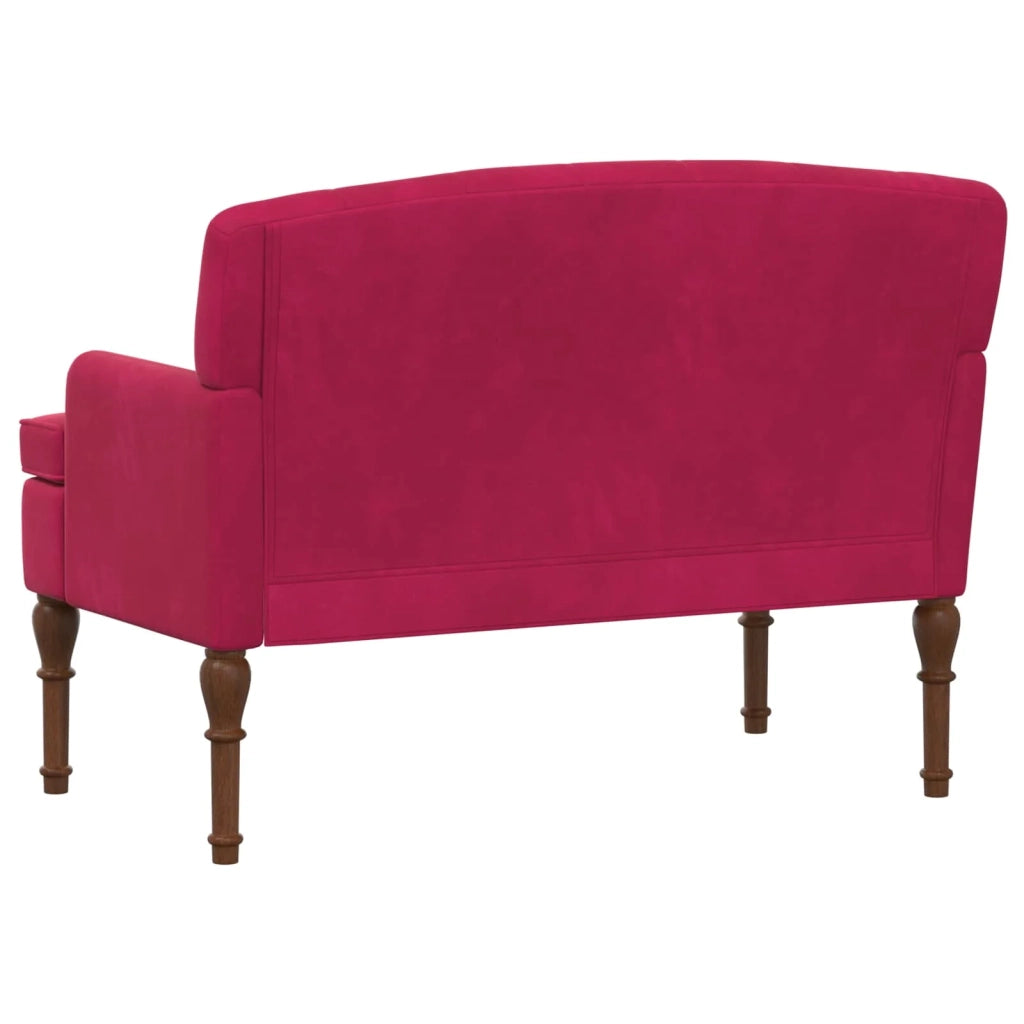 Loveseat con bottoni imbottiti Rosso Vino 111 x 65 x 79 cm 42041848