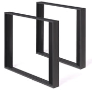 IDMarket - Lote de 2 patas de mesa cuadradas negras PHOENIX 75 cm