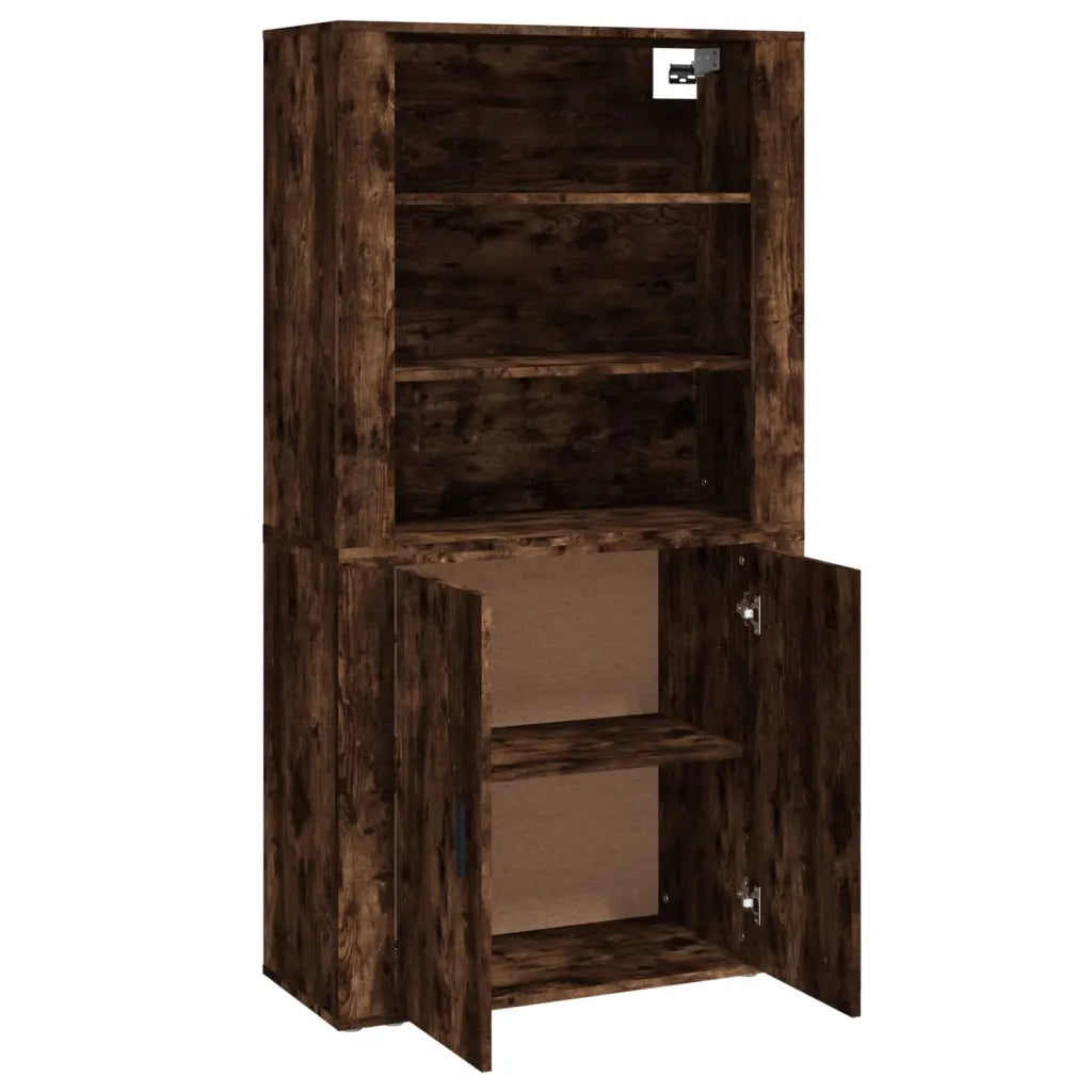 Credenza | Madia | Buffet da pranzo | Armadio da pranzo Rovere Fumo in Legno Multistrato