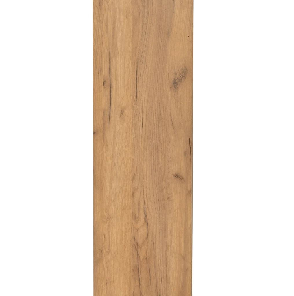 Armadio ingresso 100x33x190 cm in truciolare naturale con specchio e 9 vani