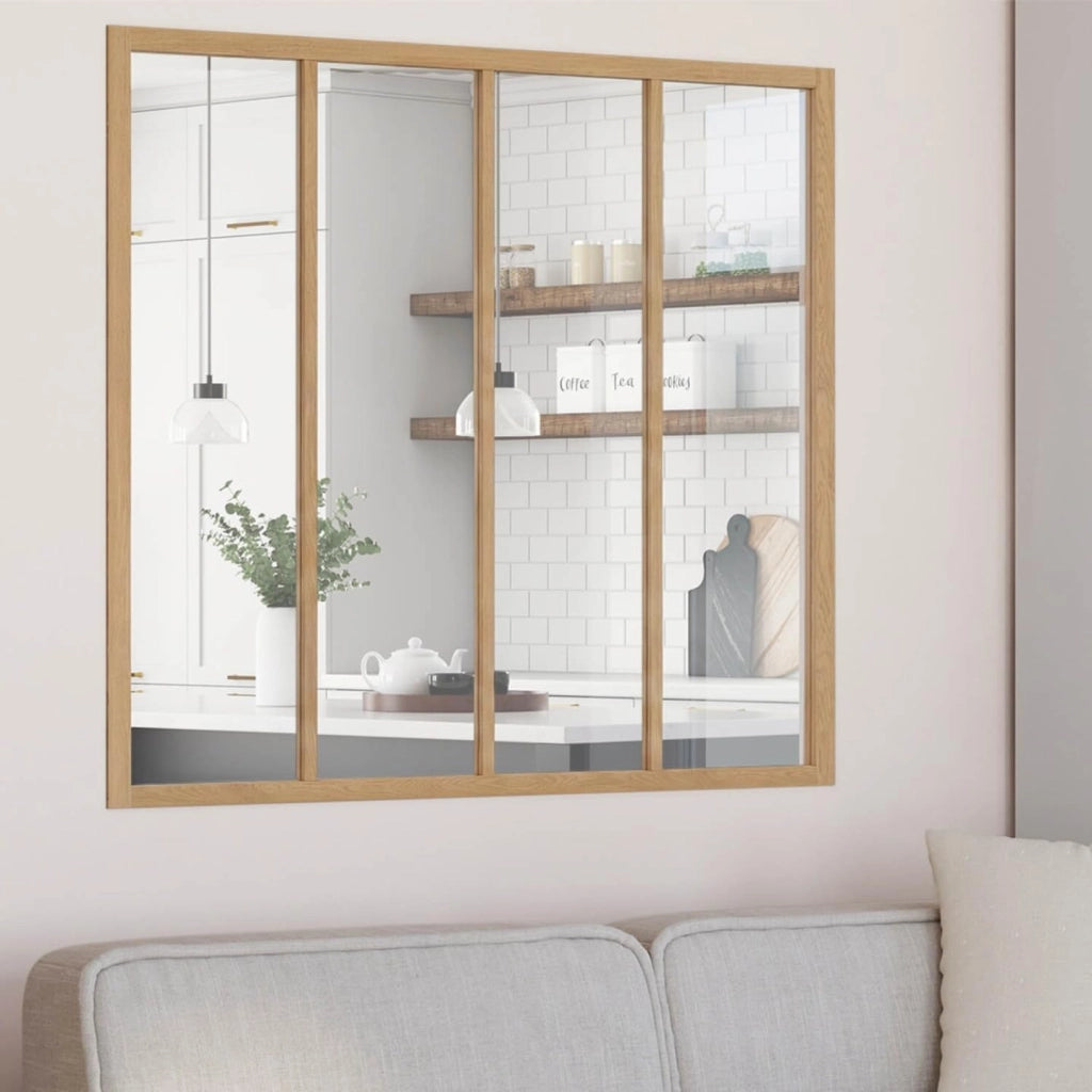 IDMarket - Legno e Vetro temperato Tetto in Vetro da Studio a 4 lastre L. 116 x H. 108 cm