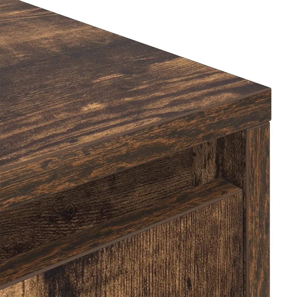 Mobile Porta TV con Luci LED Rovere Fumo 100x41x50 cm 861413