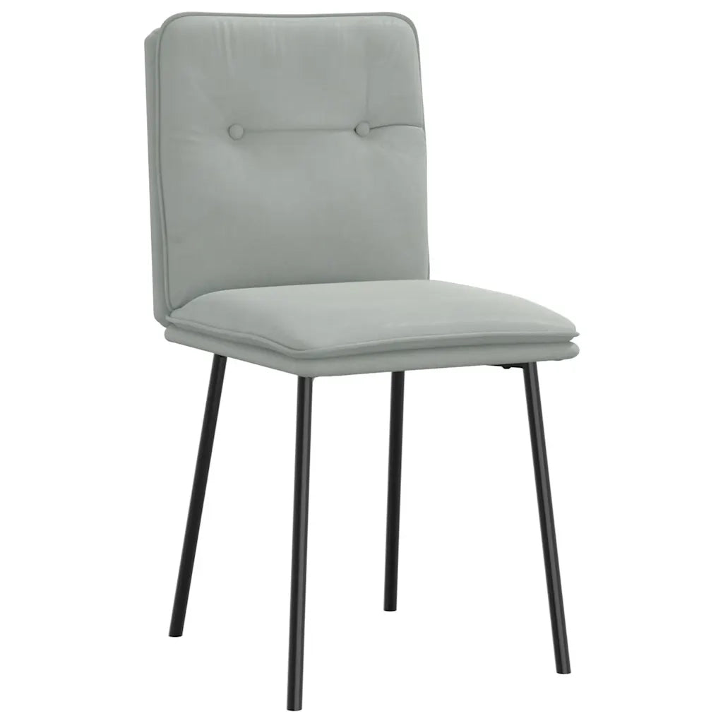 Sedie da Pranzo 2 pz Grigio Chiaro in Velluto 4101309