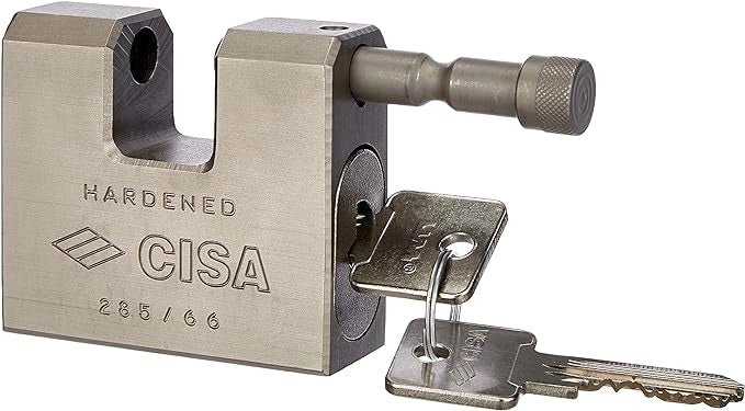 LUCCHETTO RETTANGOLARE IN ACCIAIO CON CHIAVE LIM CISA 84 mm - CISA