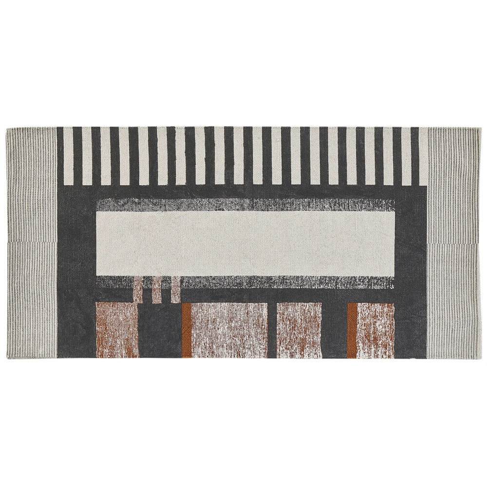 Tappeto di cotone Multicolore rettangolare 80 x 150 cm moderno